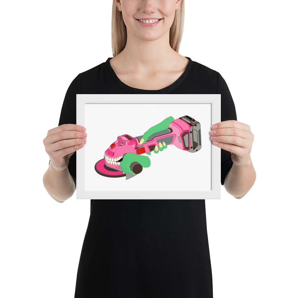 Framed Angle Grinder Print - Various Sizes