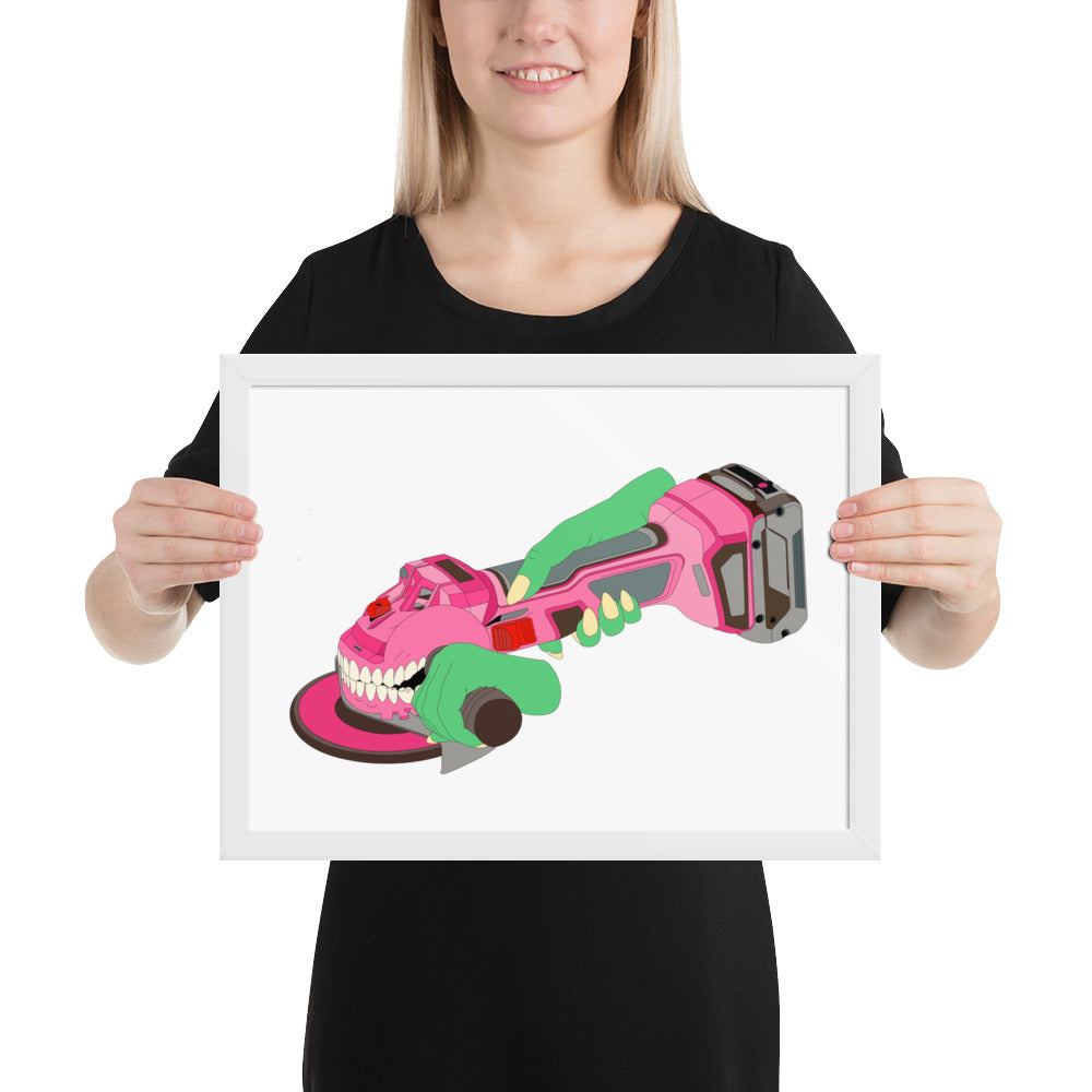 Framed Angle Grinder Print - Various Sizes
