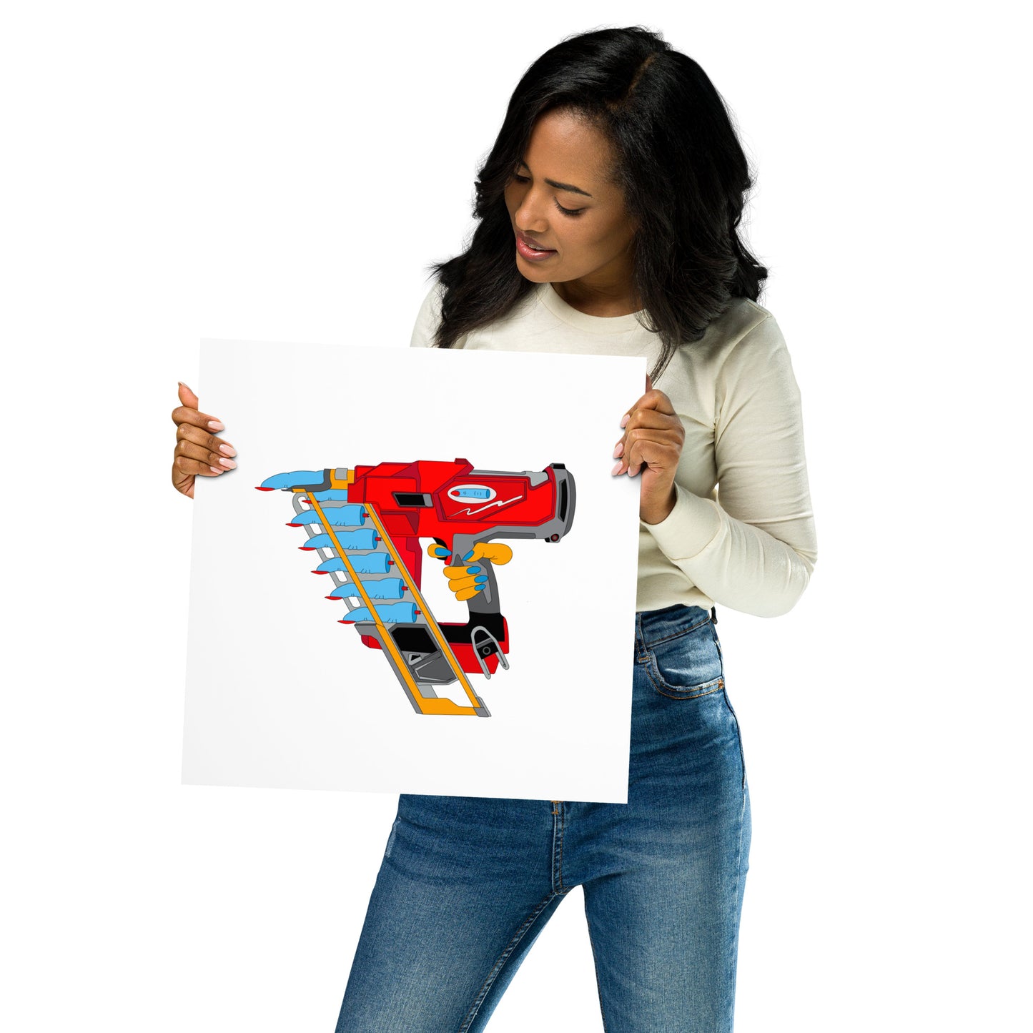 Nail Gun Print Landscape/Square - Various Sizes