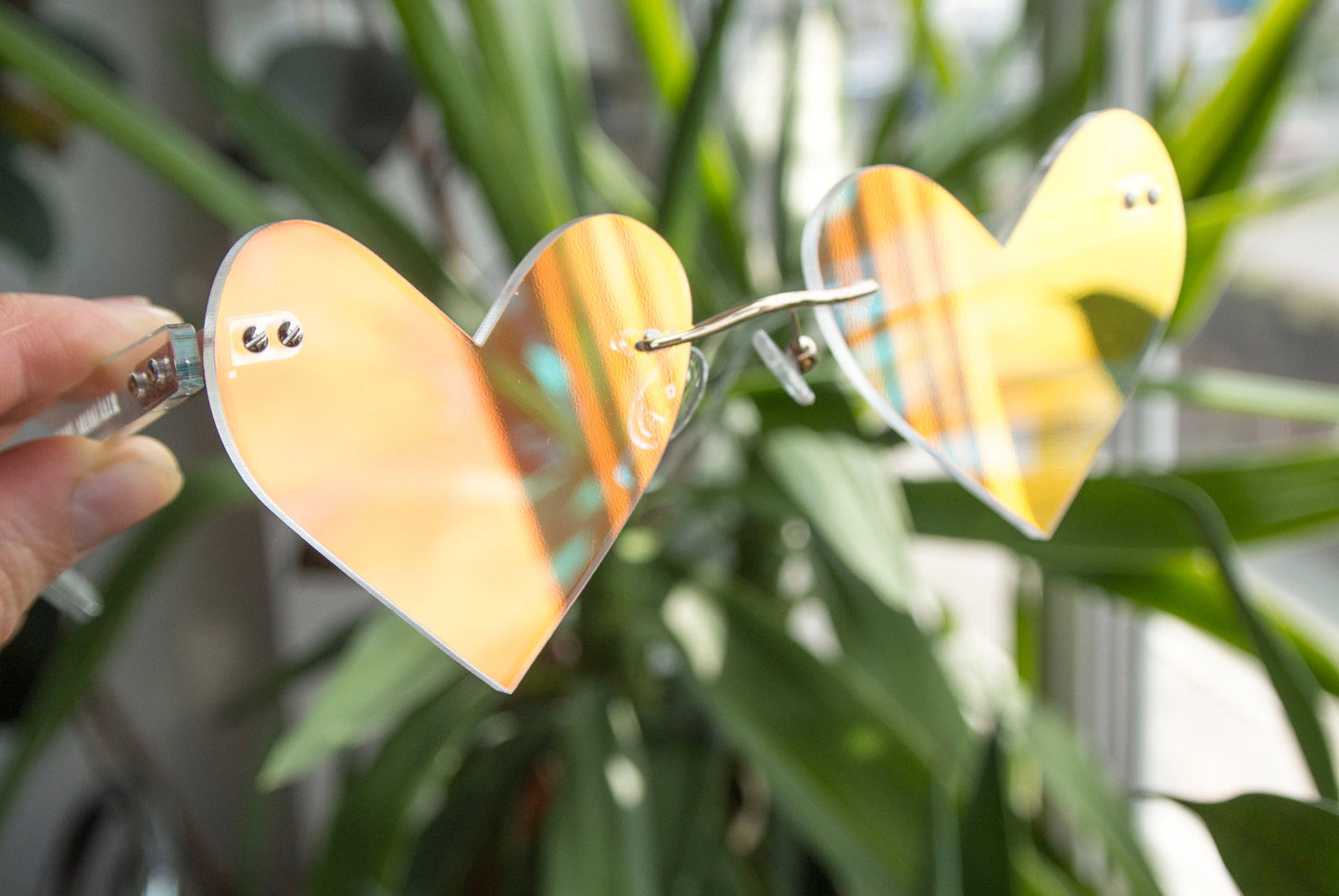 Hand drawn hearts glasses