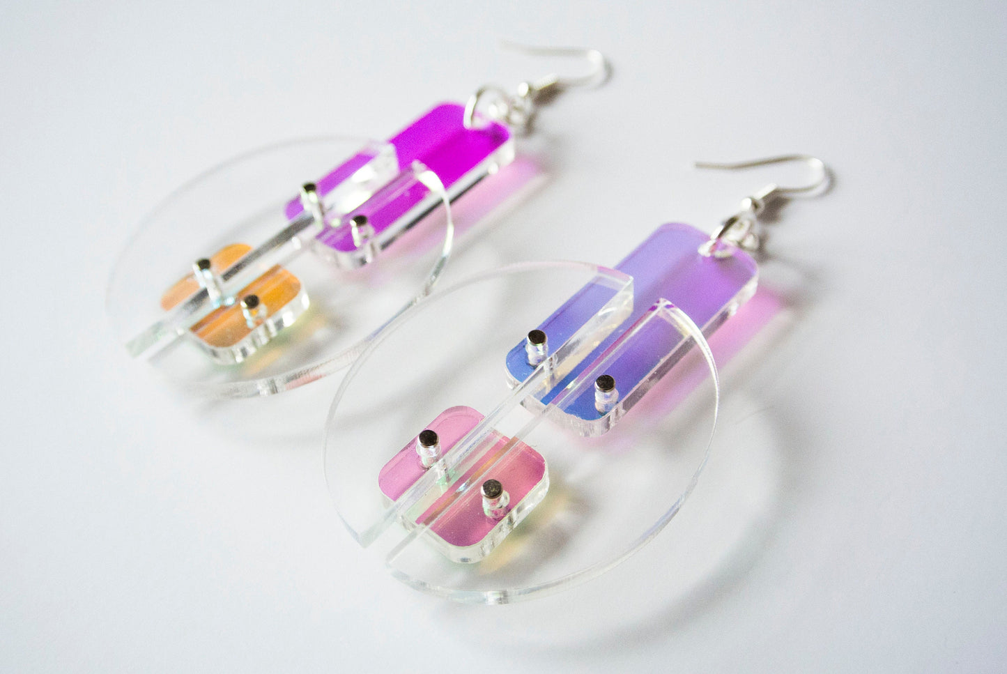 Geometric Oval Earrings