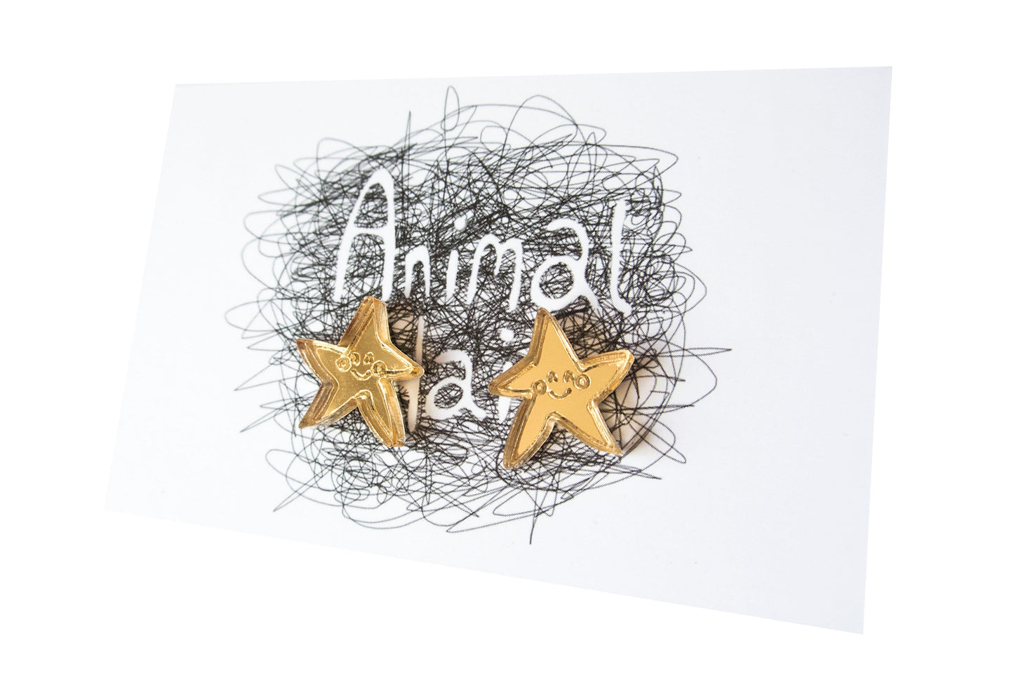 Smiling Star Stud Earrings