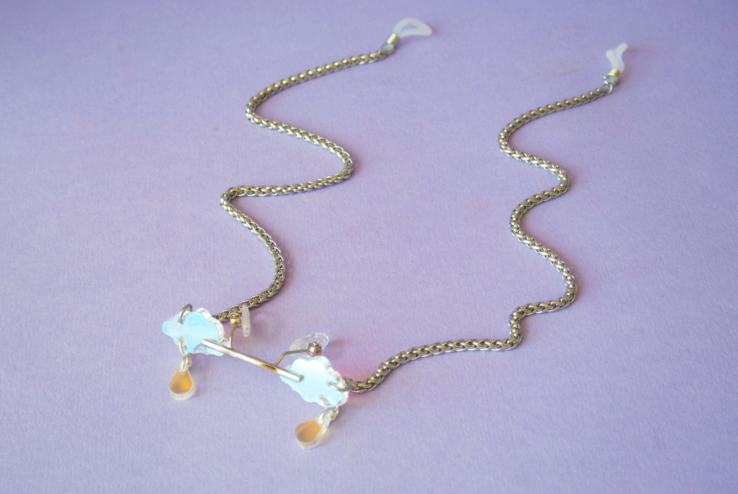 Tiny glasses on a glasses chain - read description!