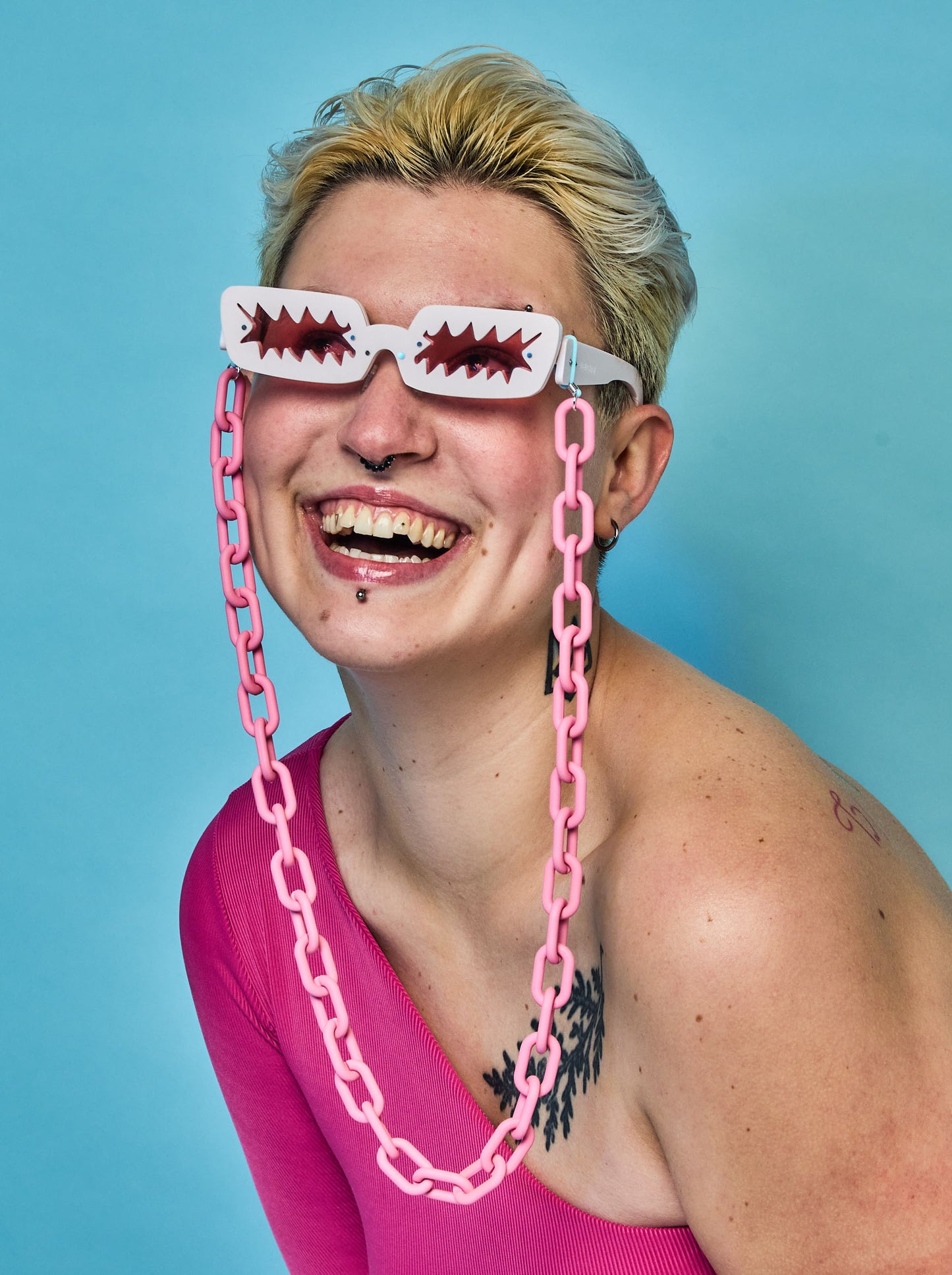 SAMPLE SALE Pink Zig Zag Sunglasses