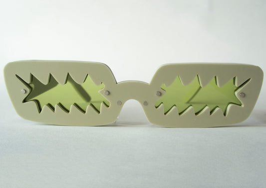 Sage green matte zigzag sunglasses by animalhair