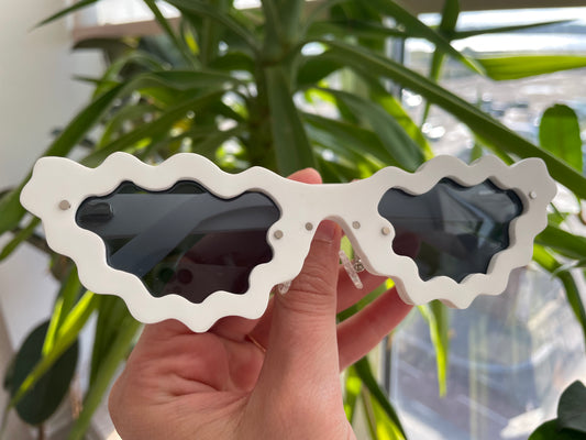 SAMPLE SALE White Librarian Sunglasses