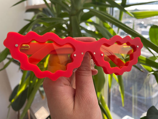 SAMPLE SALE Red/YellowLibrarian Sunglasses