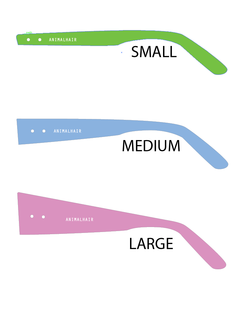 Simple design temples for glasses and eyewear