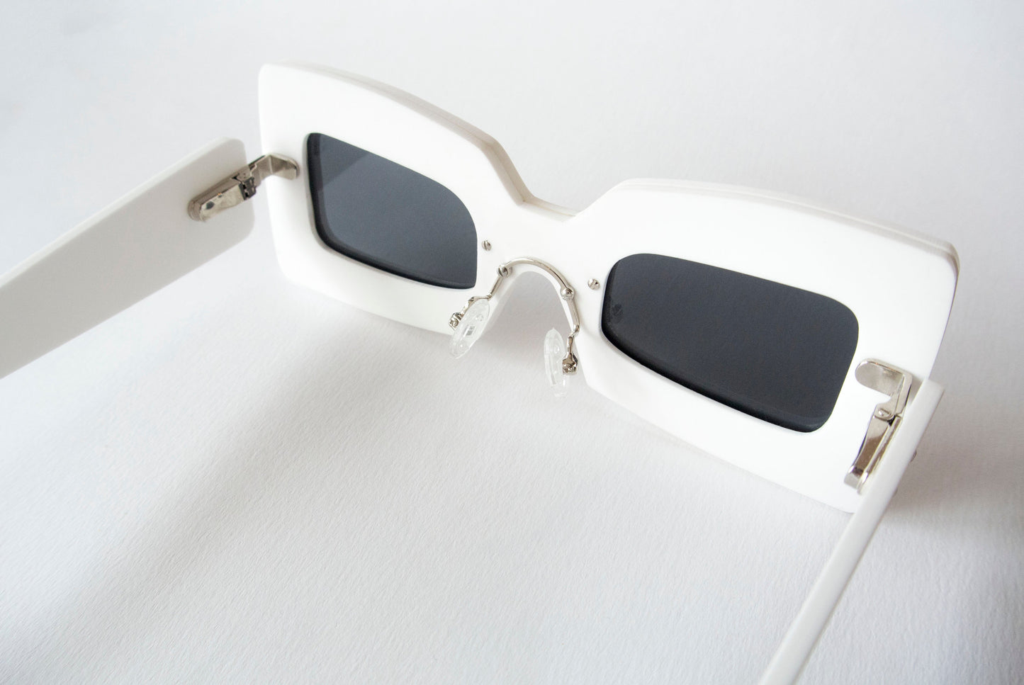 classic white sunglasses bridal wear