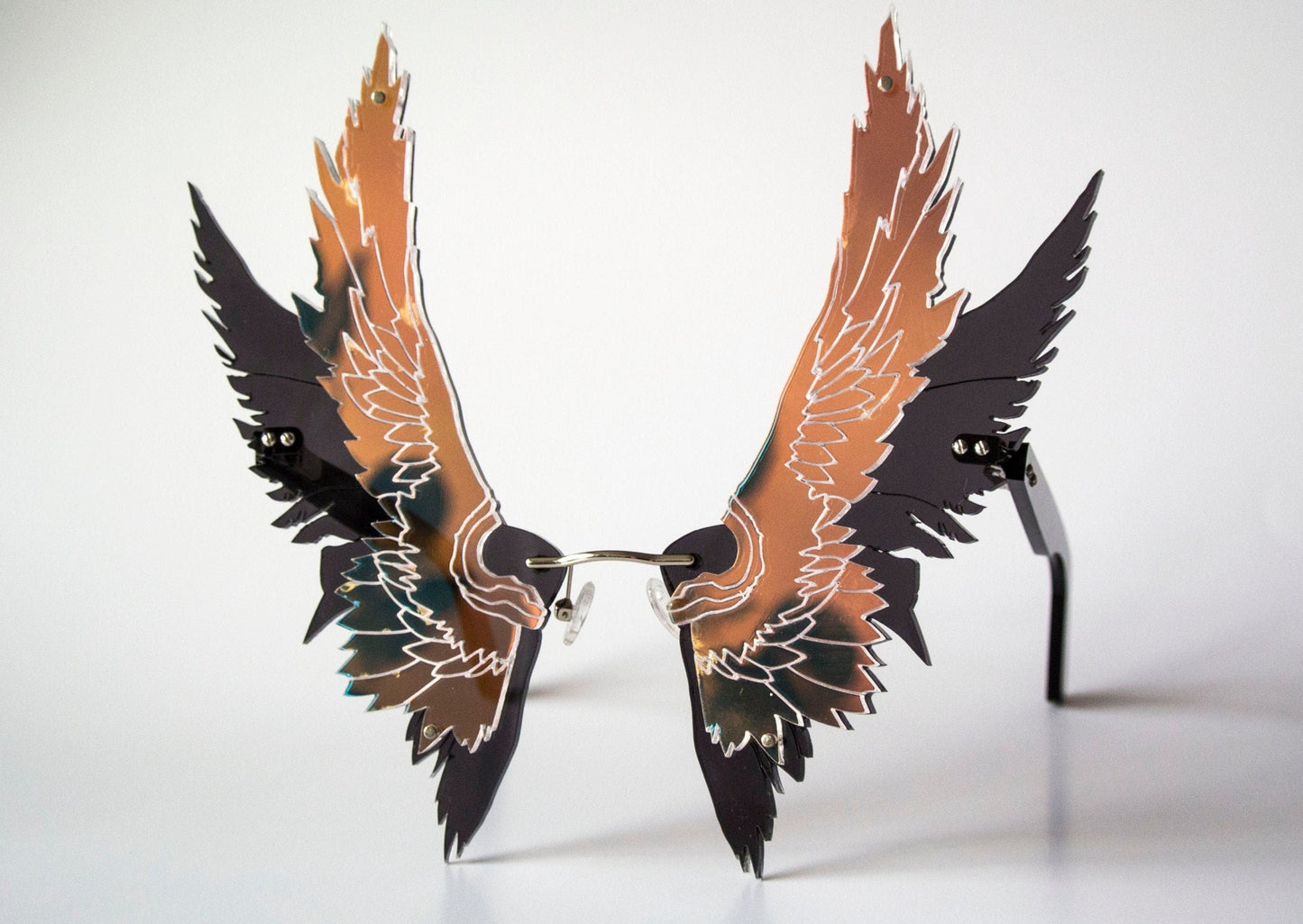 gothic glasses in the shape of wings by animalhair