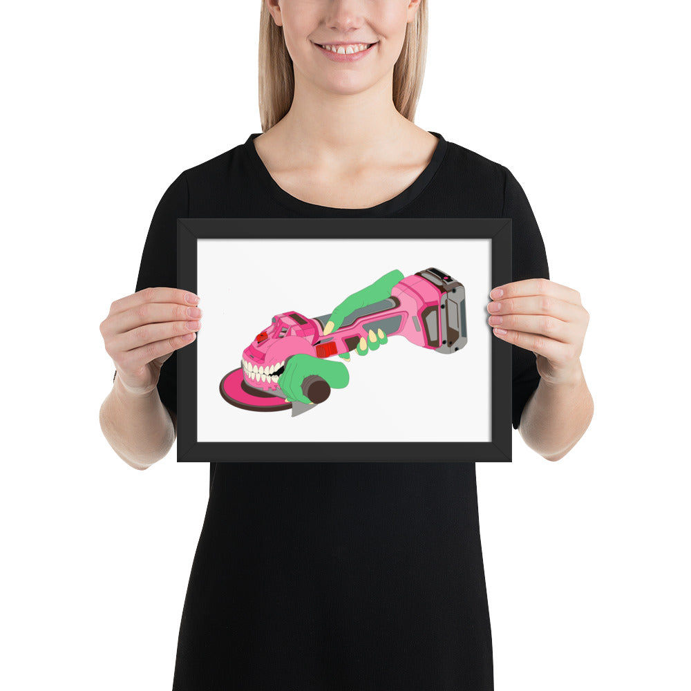Framed Angle Grinder Print - Various Sizes