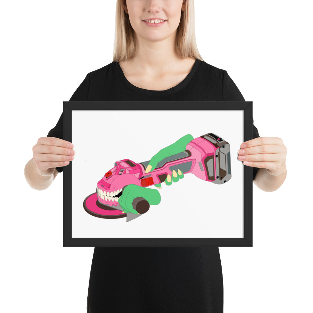 Framed Angle Grinder Print - Various Sizes
