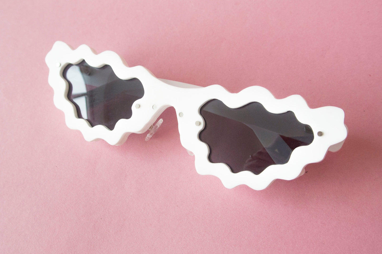 white sunglasses by Animal hair 