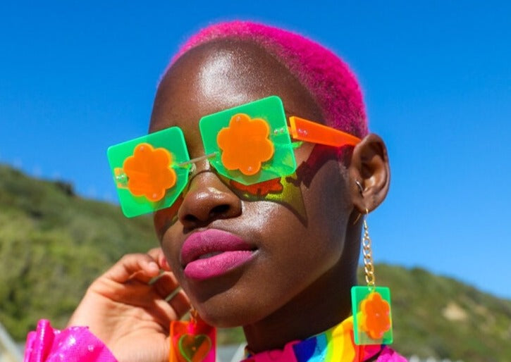 Groovy neon eyewear by Anna Mulhearn