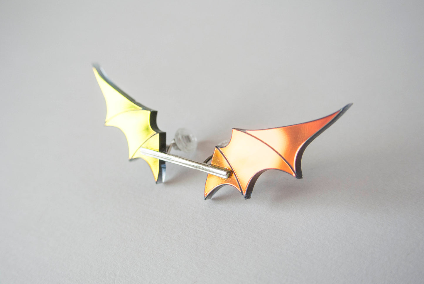 dark iridescent bat wing glasses by Anna Mulhearn