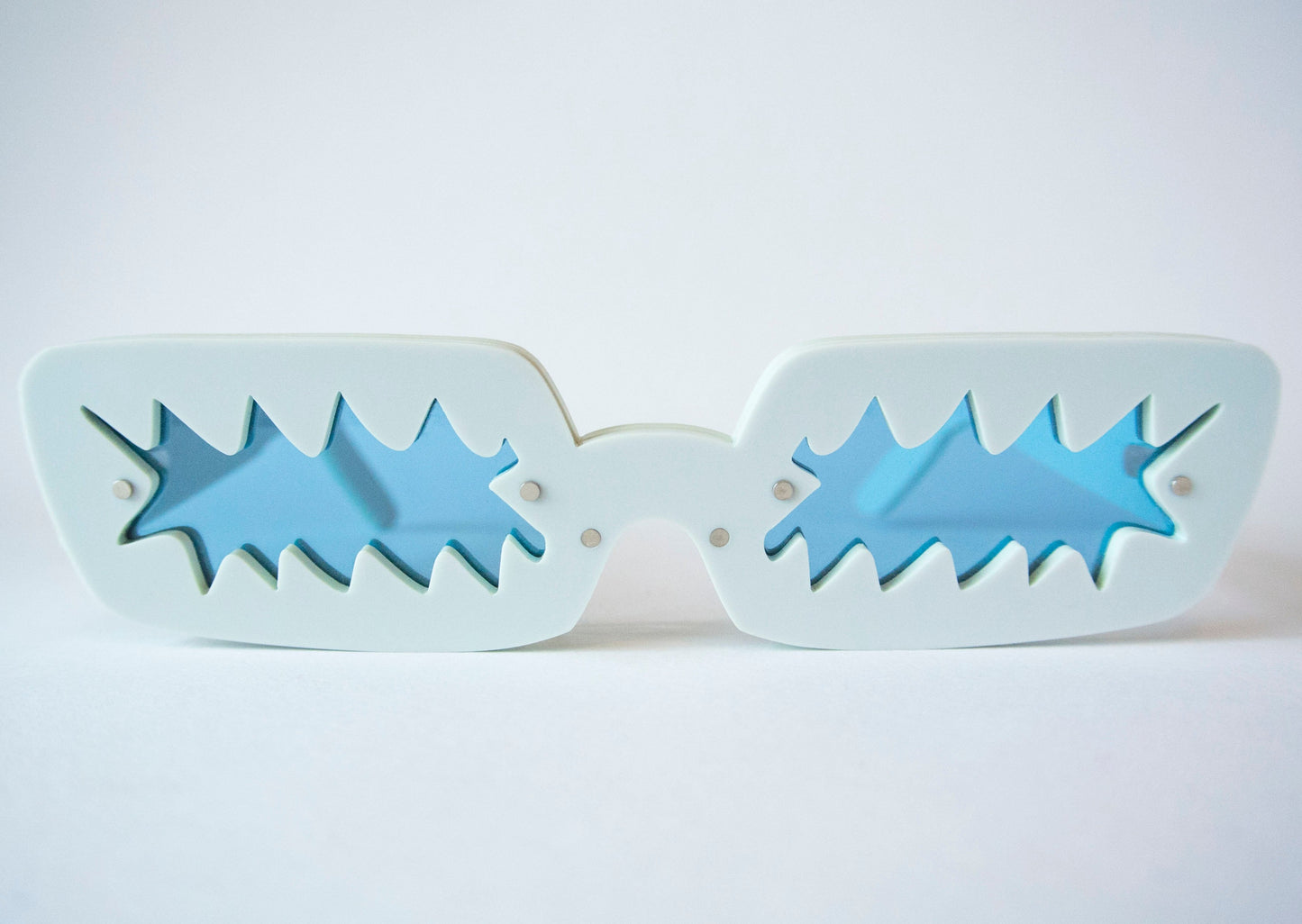 SAMPLESALE Blue Zig Zag Sunglasses