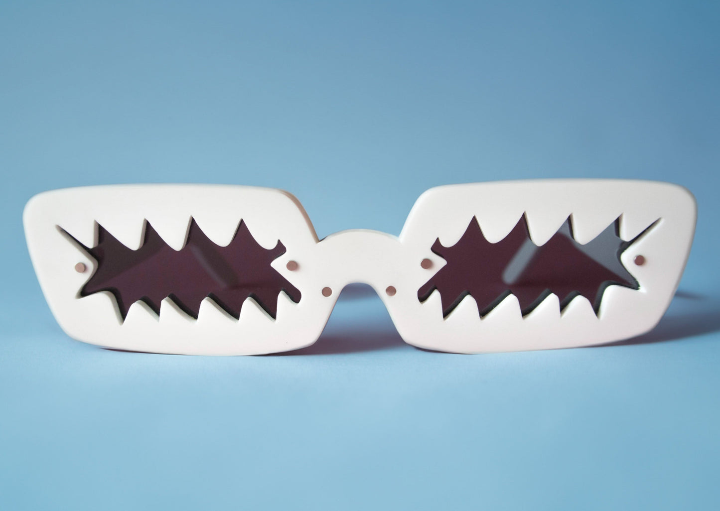 SAMPLE SALE White Zig Zag Sunglasses
