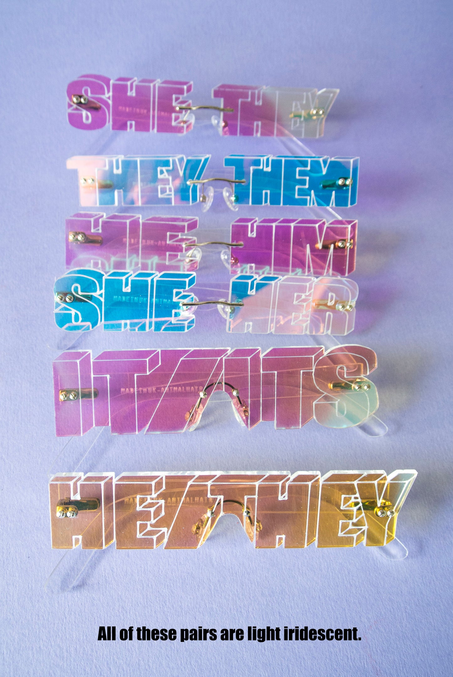 Pronoun glasses
