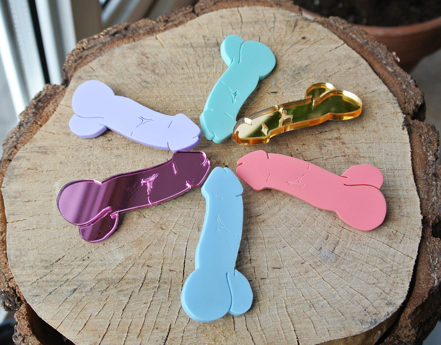 Dick brooch in 6 colours