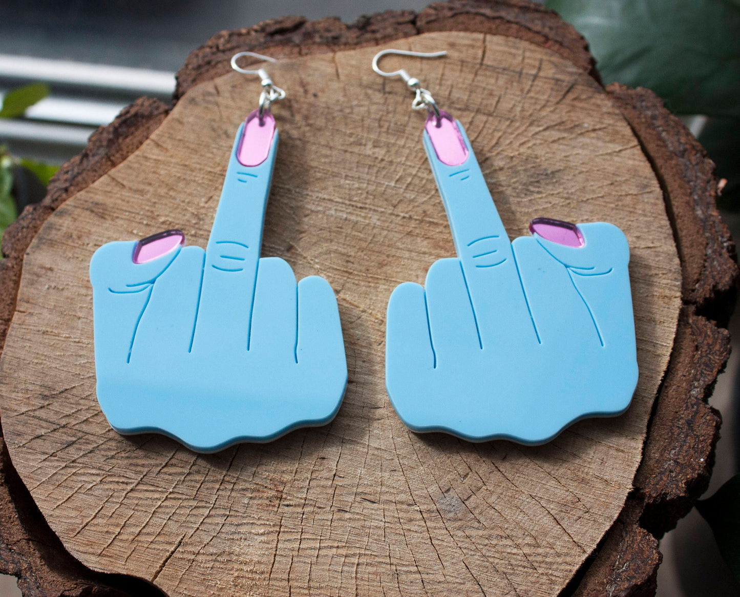Large Middle finger earrings in 4 colours