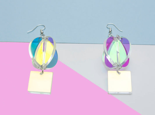 Iridescent Globe Earrings
