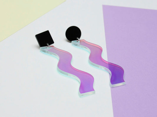 Iridescent Wave earrings