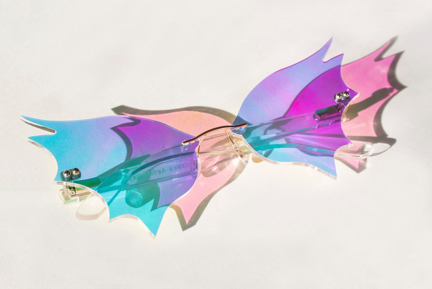 bat wing reflective eyewear by Anna Mulhearn