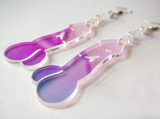 Iridescent Dick Earrings