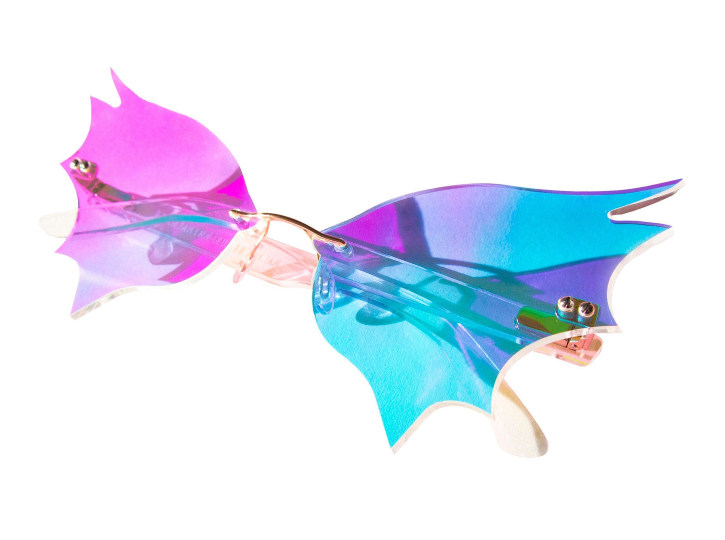 Iridescent Bat Wing Glasses
