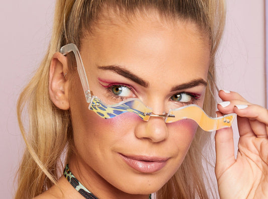 Wavy Glasses light iridescent