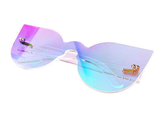 Iridescent Large Cat Eye Glasses