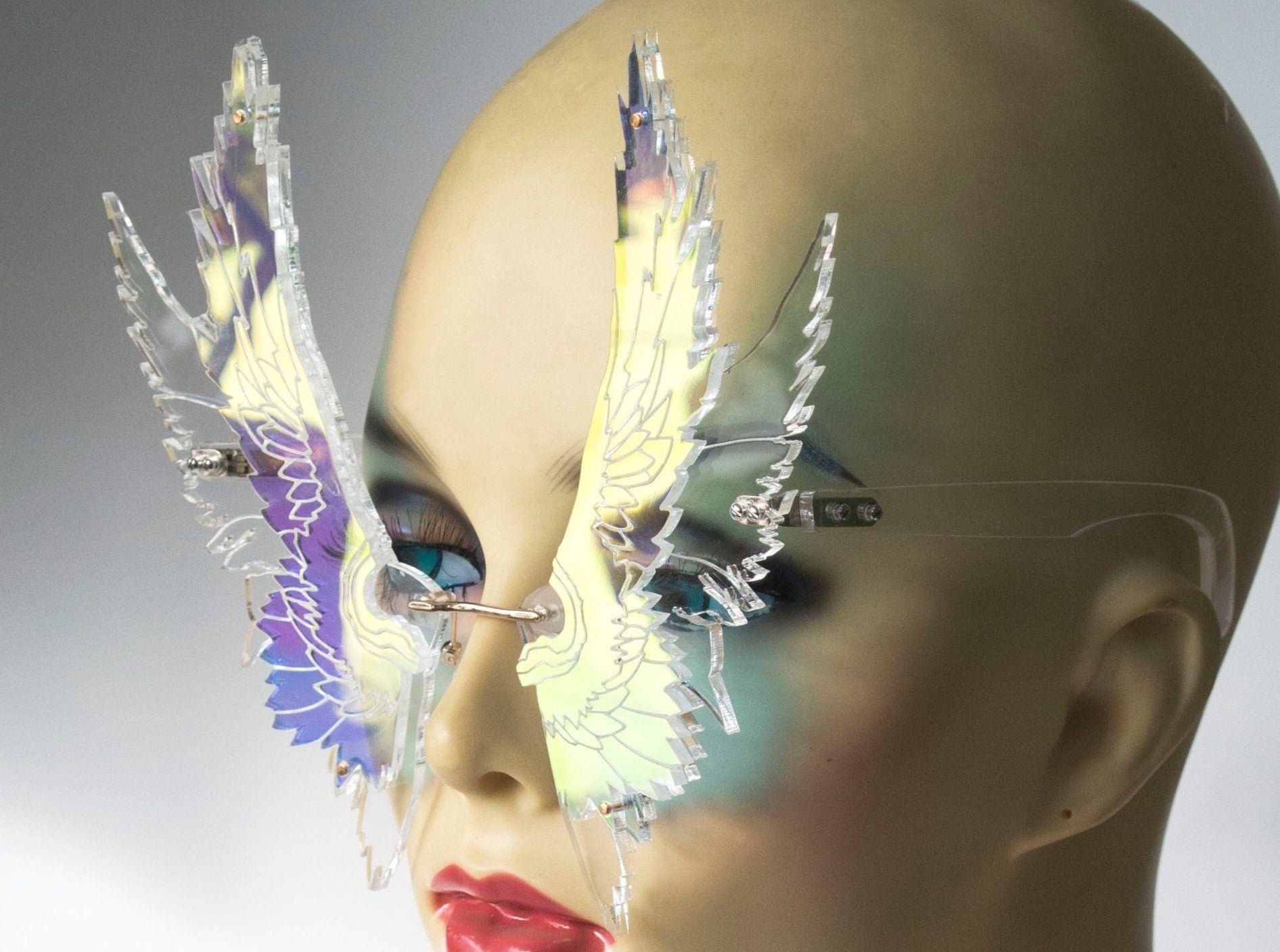 Angelfish Spectacles Iridescent Angel Wing Glasses – Animal Hair