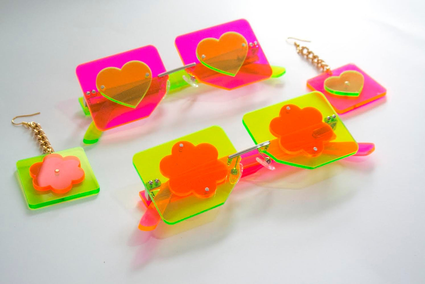 Groovy baby heart G_IRL Zine colab glasses