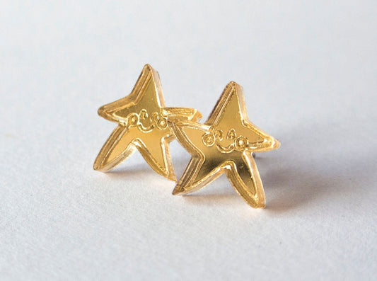 Smiling Star Stud Earrings