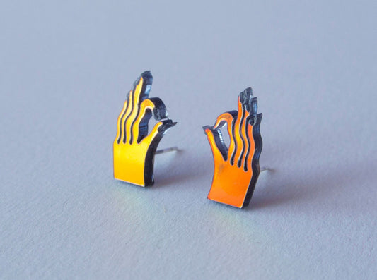 Hand Stud Earrings
