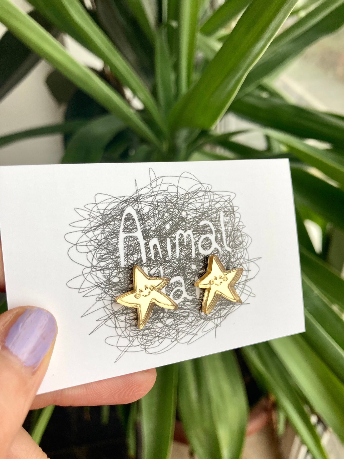 Smiling Star Stud Earrings