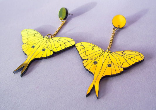 Moth Earrings with Veronica Velveteen